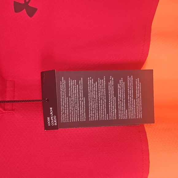 Under Armour Men's Red and Orange Polo Shirt NWT - Picture 2 of 4